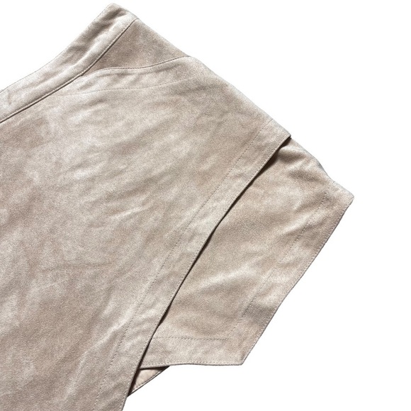 BCBGMAXAZRIA Faux Suede Skirt in Bare Pink 04 - Picture 4 of 9